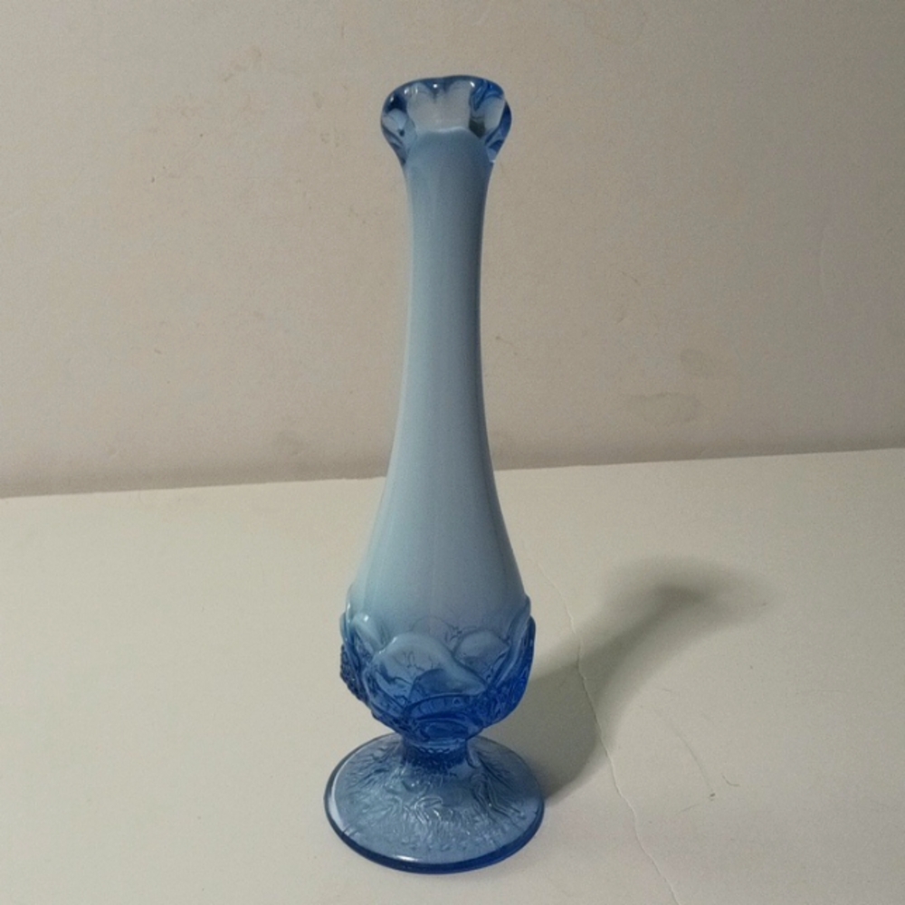 Fenton Blue Art Glass Vase - Picture 5 of 8